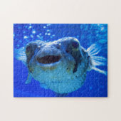 Pufferfish Blue Design Legpuzzel (Horizontaal)