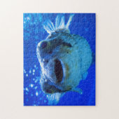 Pufferfish Blue Design Legpuzzel (Verticaal)