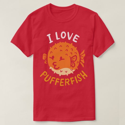 Pufferfish globefish kogelvis liefhebber t-shirt (Design voorkant)