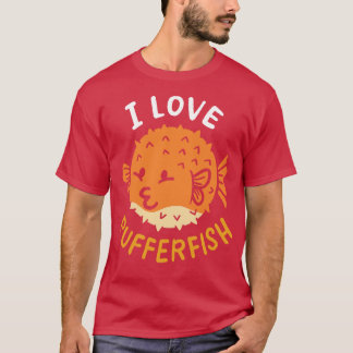 Pufferfish globefish kogelvis liefhebber t-shirt