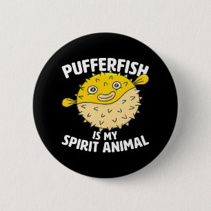 Pufferfish is My Spirit Animal Puffer Fish Party Ronde Button 5,7 Cm
