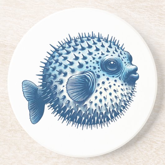 Pufferfish nautisch Onderzetter (Voorkant)