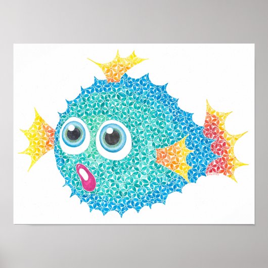 Pufferfish print (Voorkant)