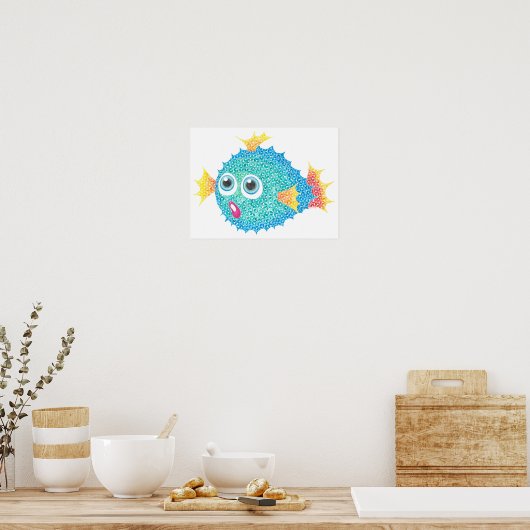 Pufferfish print (Keuken)