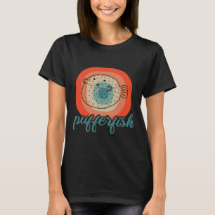 Pufferfish stekelbaars fan t-shirt