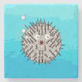Pufferfish Stone Onderzetter (Voorkant)