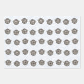 Pufferfish Wrapping Papier Platte Blad Set van 3 Inpakpapier Vel (Voorkant 2)