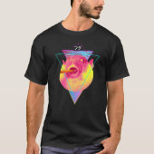 Puffervis Eet Carrot Meme Blowfish Retro Vapor T-shirt (Voorkant)