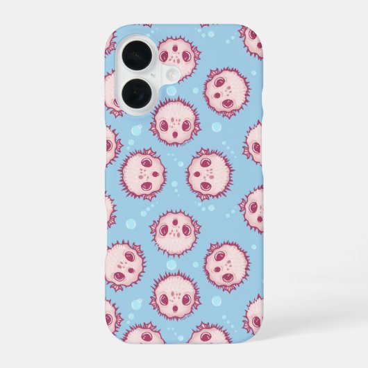 Puffervis iPhone 16 Hoesje (Achterkant)