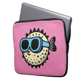 Puffervis Laptop Sleeve (Voorkant Links)