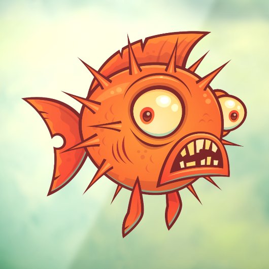 Puffervis Raamsticker (Vel 3)