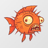 Puffervis Raamsticker (Vel)