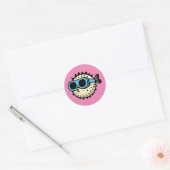 Puffervis Ronde Sticker (Envelop)