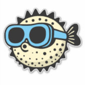 Puffervis Sticker (Voorkant)