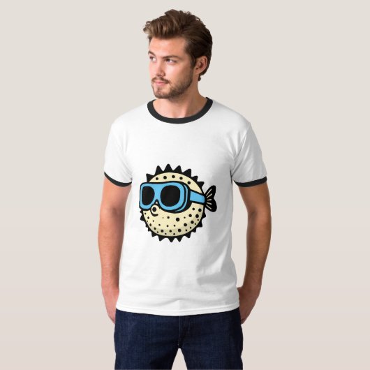 Puffervis T-shirt (Voorkant volledig)