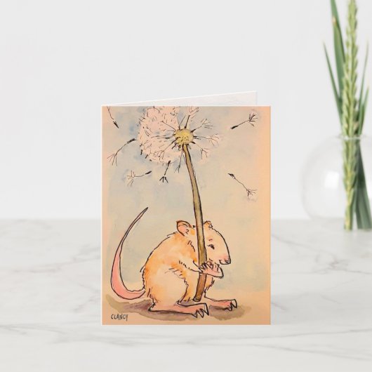 Puffff (een wens voor u) notitiekaartje (Voorkant)