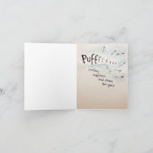 Puffff (een wens voor u) notitiekaartje (Binnen)