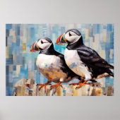 Puffin Animal Bird Art Decor Verf Poster (Voorkant)