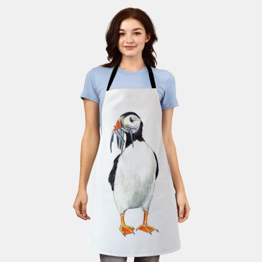 Puffin apron schort (Gedragen)
