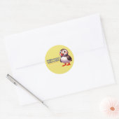 Puffin around with a smile! Cute Papageientaucher Ronde Sticker (Envelop)
