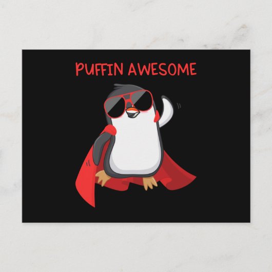 Puffin Awesome Puffin Superhero Gift Briefkaart (Voorkant)