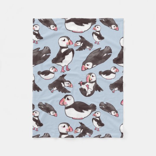 Puffin Baby Fleece Blanket Deken (Voorkant)