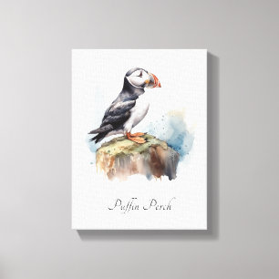 Puffin Bank Kunst aan de kust Canvas Afdruk