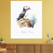 Puffin Bank Kunst aan de kust Canvas Afdruk (Insitu (Woonkamer))