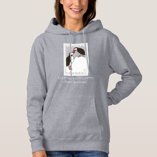 Puffin Begroetingen Basic Sweater met Kap Hoodie (Voorkant)