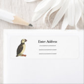 Puffin Bird Custom address label Sticker (Insitu)
