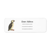 Puffin Bird Custom address label Sticker (Voorkant)