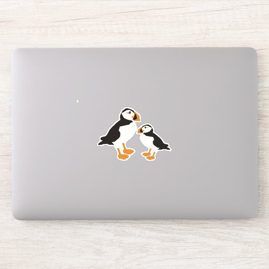 Puffin Bird Cute Art Sticker Puffins maakt muffins (Computer)
