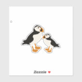 Puffin Bird Cute Art Sticker Puffins maakt muffins (Vel)