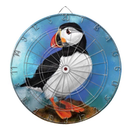 Puffin Bird Dart Board Dartbord (Voorkant)