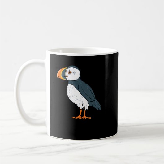 Puffin Bird Funny IJsland SeaBird Lover Gift Manne Koffiemok (Links)