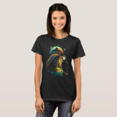 Puffin Bird in Camping  Penguin T-shirt (Voorkant volledig)