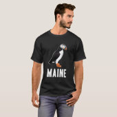 Puffin Bird kijken in Maine Souvenir Gift T-shirt (Voorkant volledig)