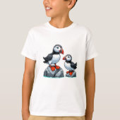 Puffin bird Kinder Basic T-shirt (Voorkant)