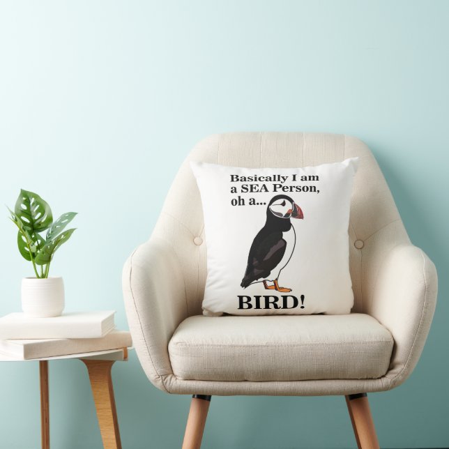 Puffin Bird Seabird Grappig Kussen (Stoel)