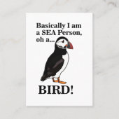 Puffin Bird Seabird Wildlife Funny Visitekaartje (Voorkant)