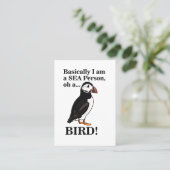 Puffin Bird Seabird Wildlife Funny Visitekaartje (Staand voorkant)