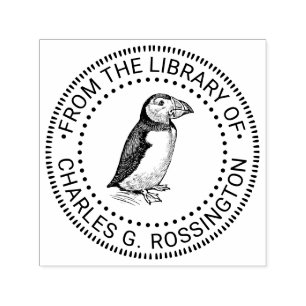 Puffin Bird  Tekenbibliotheek Boeknaam Zelfinktende Stempel