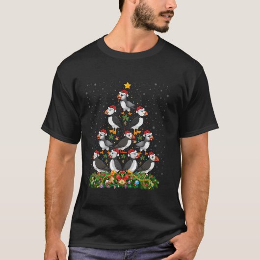 Puffin Bird Xmas - boom Gift Santa Hat Puffin T-shirt (Voorkant)