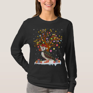 Puffin Bird Xmas Lighting Tree Santa Puffin Christ T-shirt