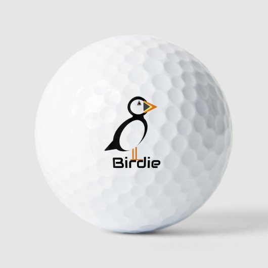 Puffin Birdie Golfbal Golfballen (Voorkant)