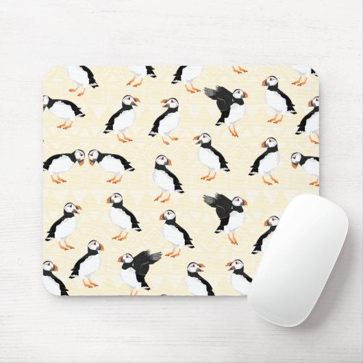 Puffin Birds Pattern Muismat (Met muis)