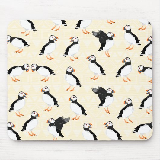 Puffin Birds Pattern Muismat (Voorkant)