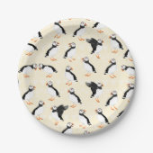 Puffin Birds Pattern Papieren Bordje (Voorkant)