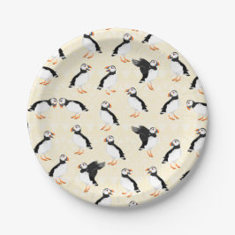 Puffin Birds Pattern Papieren Bordje