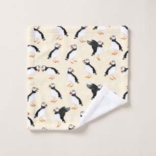 Puffin Birds Pattern Washandje